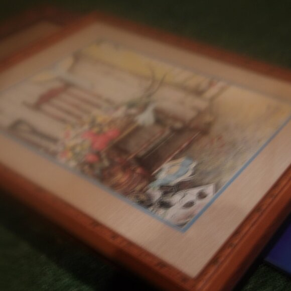 Vintage 1969 Norman Rockwell Spring Flowers Framed Art Print 17 × 21 - Picture 1 of 1